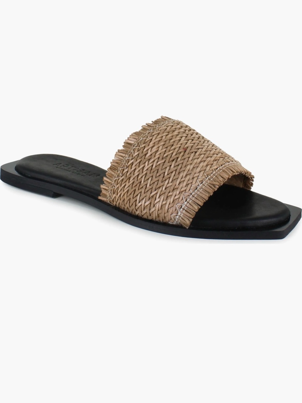 Artisan Crafted by Zigi FURLLE Woven Raffia Slide Sandals Flats in Natural tan